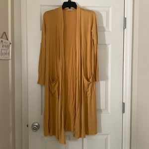 Mustard duster cardigan